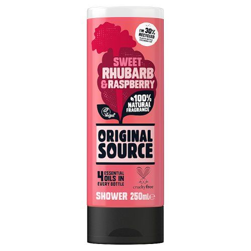 ORIGINAL SOURCE S/GEL 250ML RHUBARB&RASPBERRY