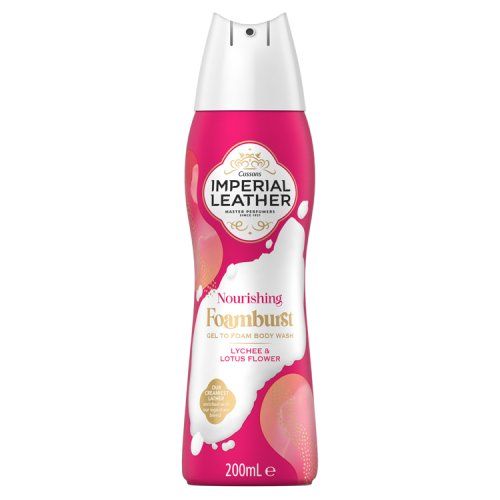 IMPERIAL LEATHER FOAMBURST 200ML NOURISHING LYCHEE LOTUS FLOWER