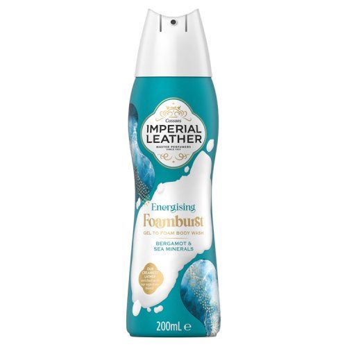 IMPERIAL LEATHER FOAMBURST 200ML ENERGISING BERGAMOT AND SEA MINERALS