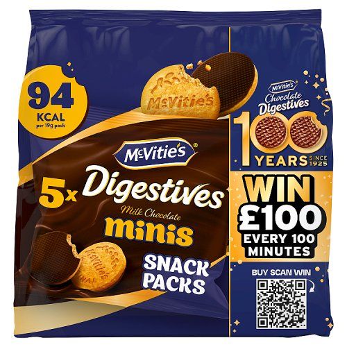 MCVITIES MINI CHOCOLATE DIGESTIVES 95G