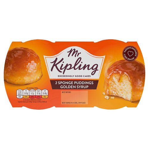MR KIPLING GOLDEN SYRUP SPONGE PUDDINGS 2X95G