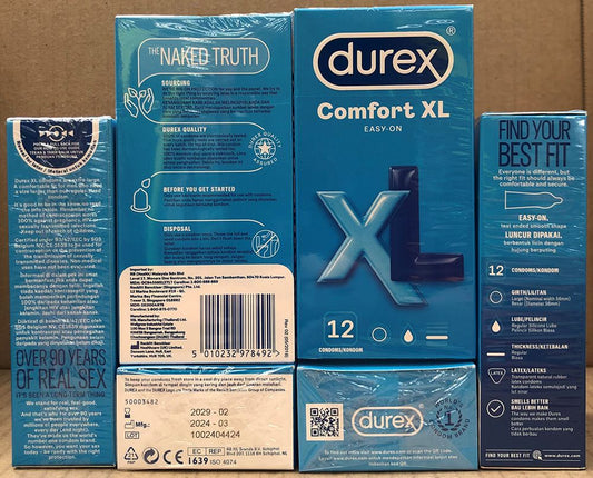 DUREX CONDOMS 12S COMFORT XL (6X12) (UK)