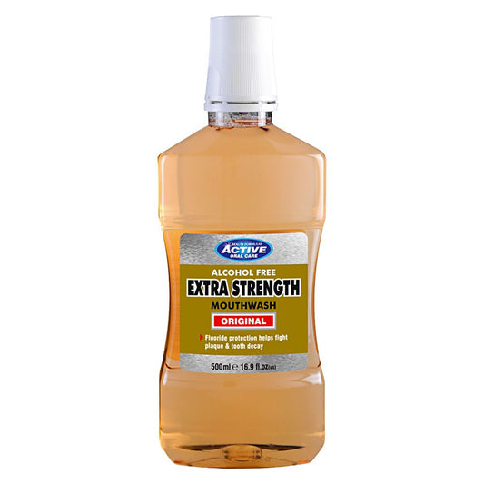 ACTIVE M/WASH EXTRA STRENGTH ORIGINAL+FLUORIDE 500ML