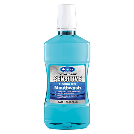 ACTIVE M/WASH TOTAL CARE + FLUORIDE [BLUE] 500ML