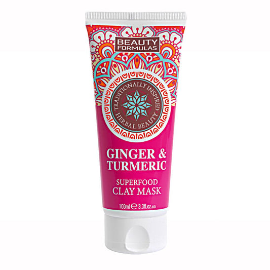 BEAUTY FORMULAS GINGER&TURMERIC CLAY MASK 100ML