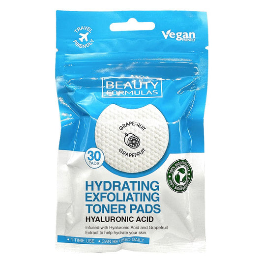 BEAUTY FORMULA HYALURONIC ACID EXFOLIATING TONER PADS 30'S