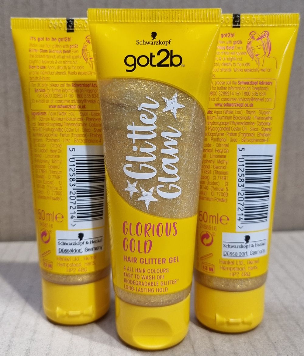 GOT2B GEL 50ML GLITTER GLAM GLORIOUS GOLD