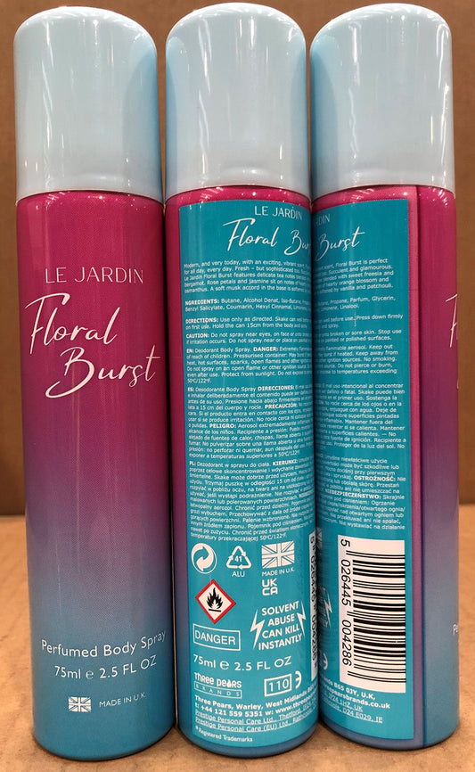 LE JARDIN BODY SPRAY FLORAL BURST 75ML