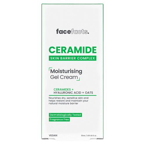 FACE FACTS CERAMIDE MOISTURISING GEL CREAM 50ML