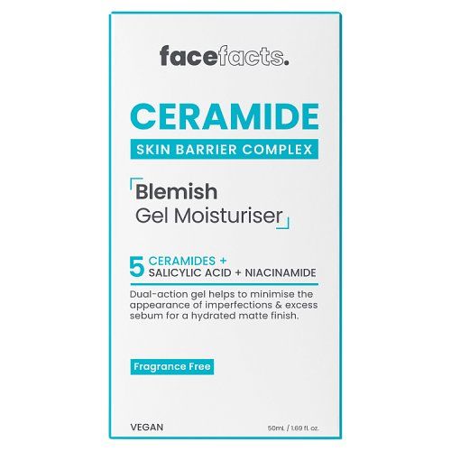 FACE FACTS CERAMIDE BLEMISH GEL MOISTURISER 50ML