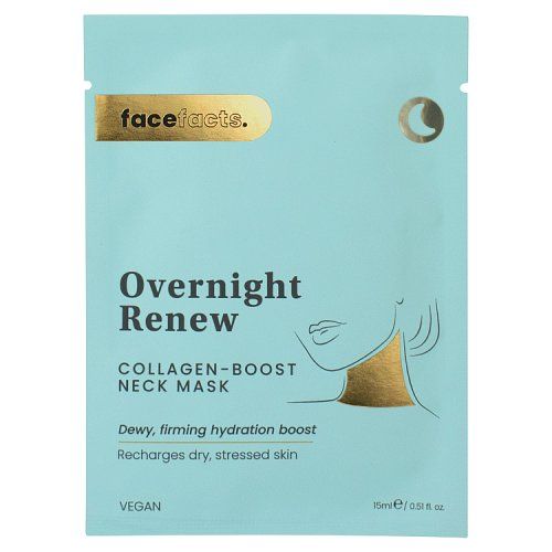 FACE FACTS OVERNIGHT RENEW-COLLAGENBOOST NECK MASK
