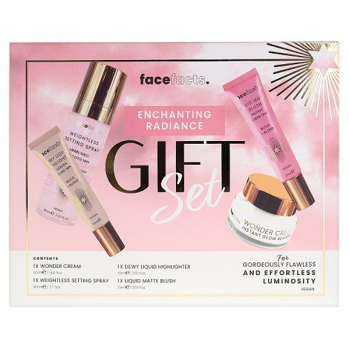 FACE FACTS ENCHANTING RADIANCE GIFT SET  Ð SETTING SPRAY, BLUSHER, HIGHLIGHTER, WONDER CREAM