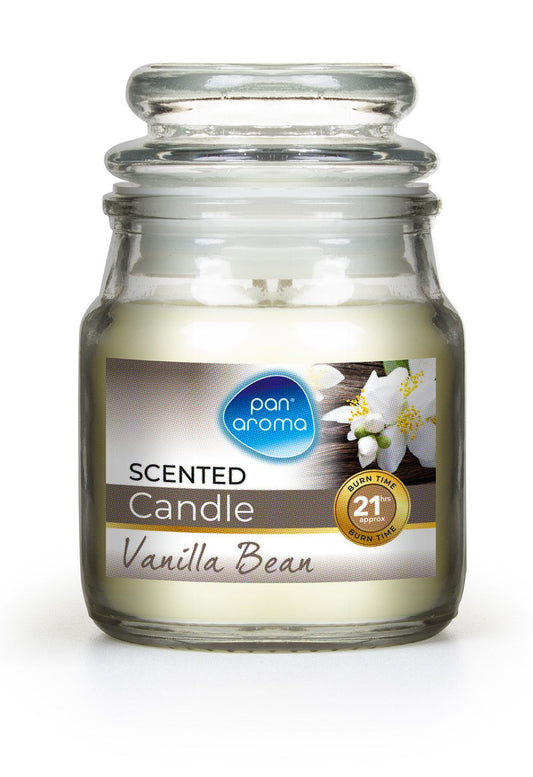 PAN AROMA SMALL JAR CANDLE WITH LID 85G - VANILLA & COCONUT