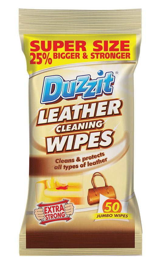 DUZZIT LEATHER CLEANING WIPES 50PK