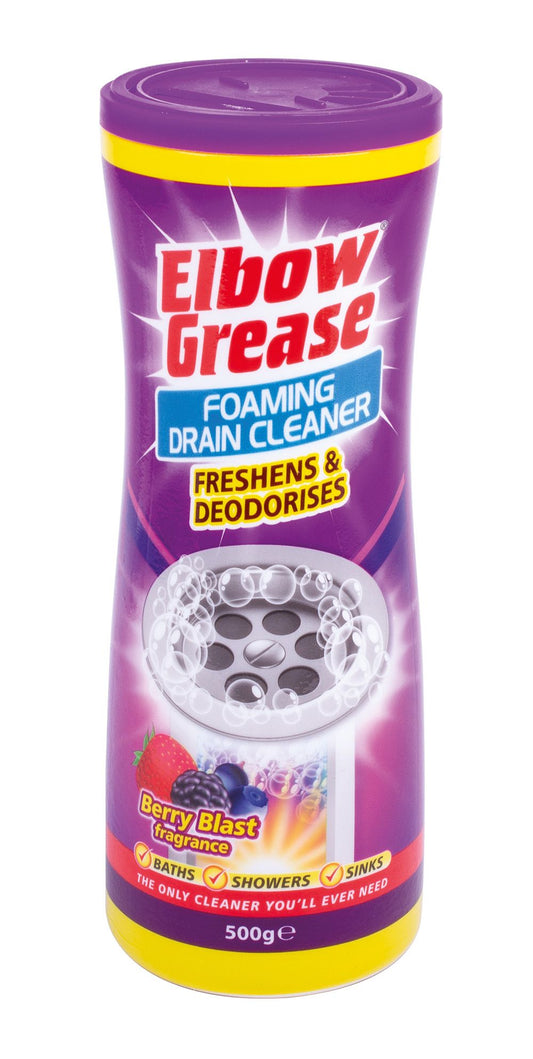ELBOW GREASE FOAMING DRAIN CLEANER 500G LEMON FRESH/BERRY