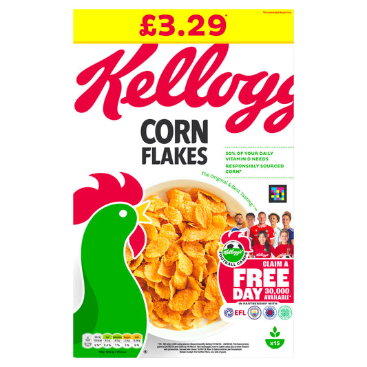 KELLOGGS CORN FLAKES PM £3.29 04/04/25