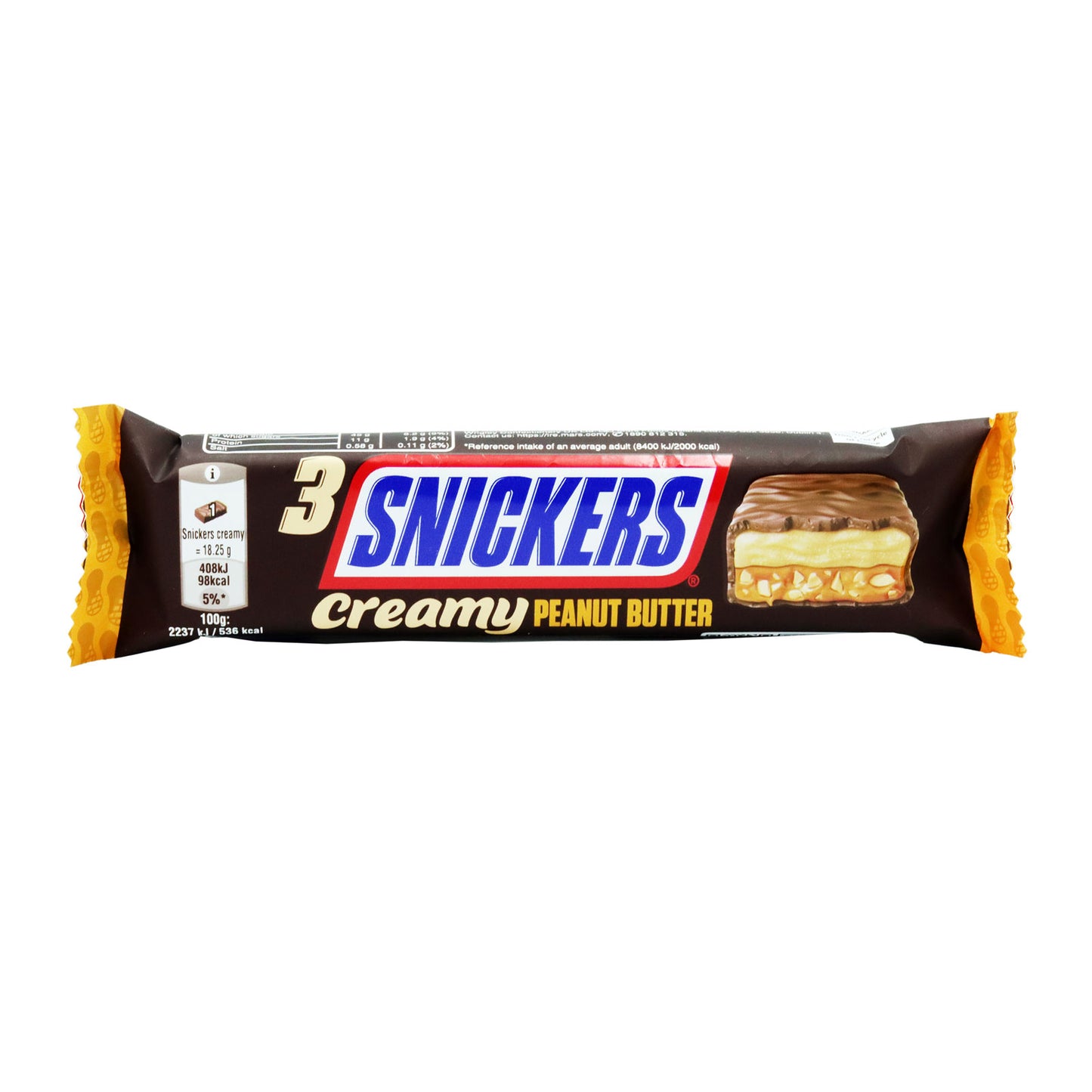 SNICKERS CREAMY PEANUT TRIO BAR 21/09/25