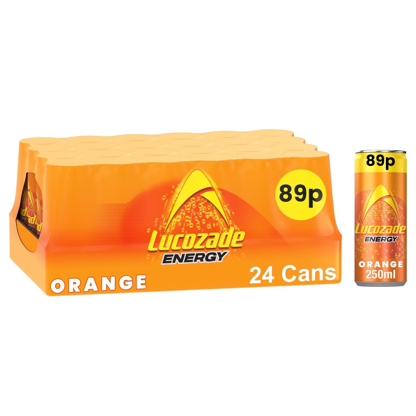 LUCOZADE ENERGY SLIM CAN ORANGE PM 89P 30/09/25