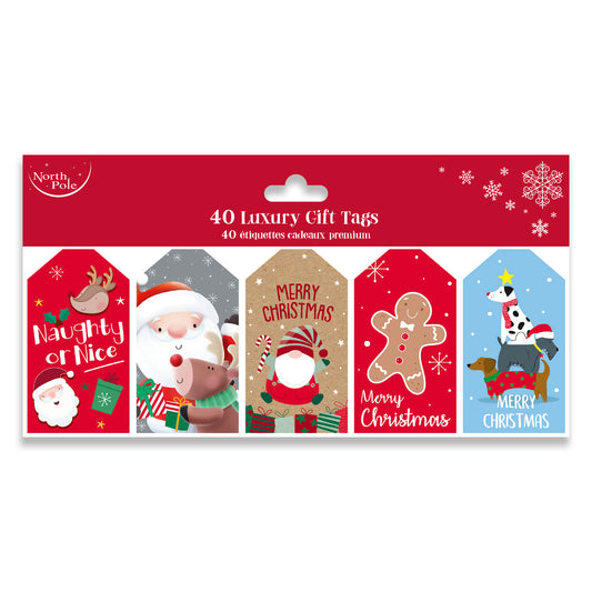 XMAS GIFT TAGS CUTE DIE CUT (R)