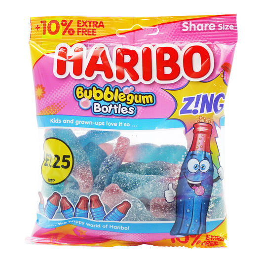 HARIBO BUBBLEGUM BOTTLES PM £1.25  06/26