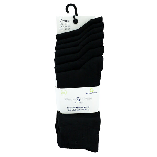 WILLIAM&EDWARDS SOCKS BLACK UK 6-11