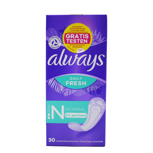 ALWAYS DAILY FRESH PANTY LINERS NORMAL (C)