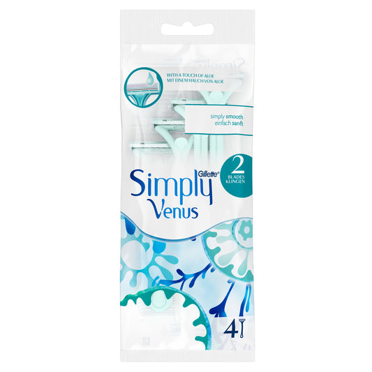 GILLETTE VENUS SIMPLY 2 DISPOSABLE RAZOR 4PK