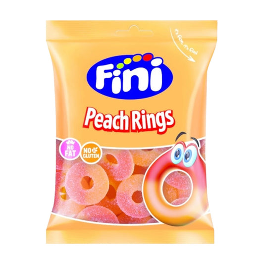 FINI FIZZY PEACH FLAVOURED JELLY RINGS(H) 10/26
