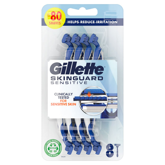 GILLETTE RAZOR DISPOSABLE SKINGUARD SENSITIVE (C)