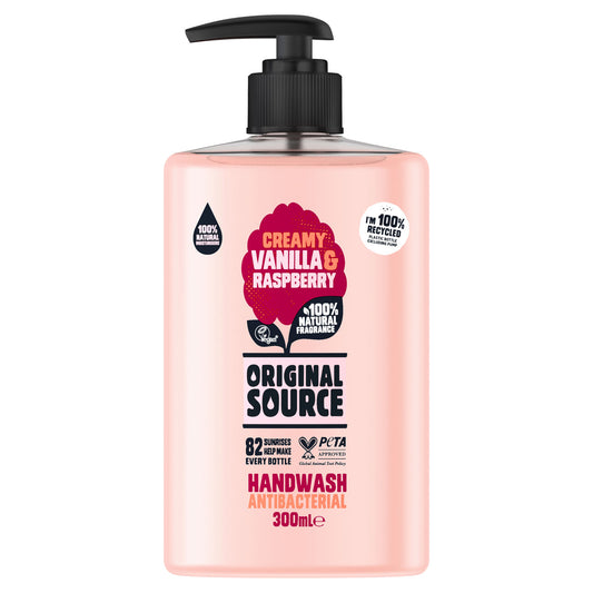 ORIGINAL SOURCE HAND WASH LIQUID VANILLA&RASPBERY