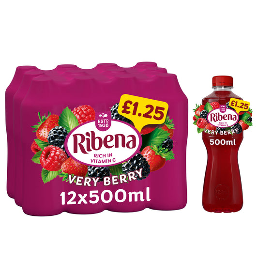 RIBENA VERY BERRY PM £1.25  31/07/25