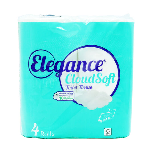 ELEGANCE TOILET TISSUE  CLOUDSOFT 2PLY 4PK