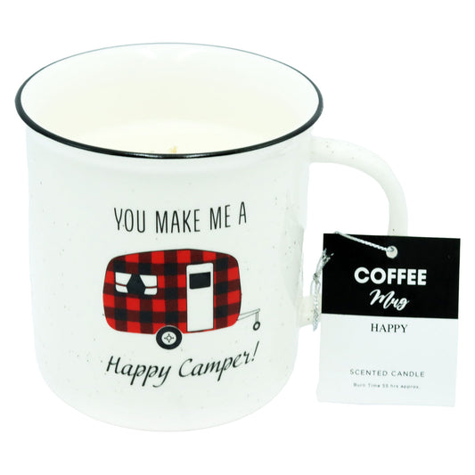 CANDLE MUG HAPPY CAMPER(C)