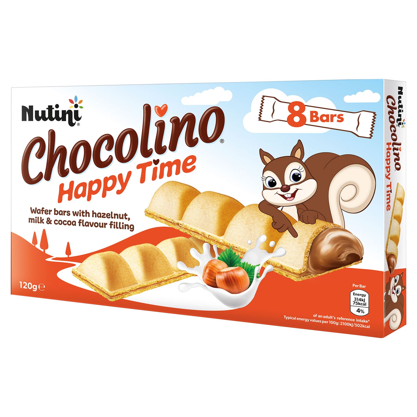 NUTINI CHOCO HAPPY TIME BARS 8PK(VE)(H) 15/01/26