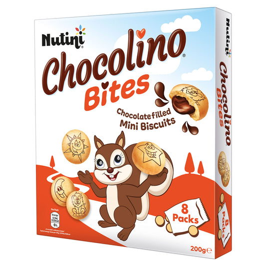 NUTINI CHOCOLINO BITES BISCUITS 8PK(R)(H) 20/02/26
