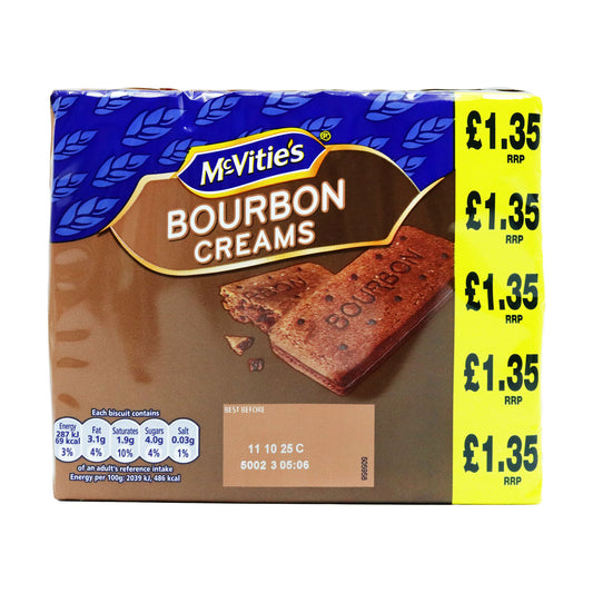 MCVITIES BISCUITS BOURBONS PM £1.35 27/12/25