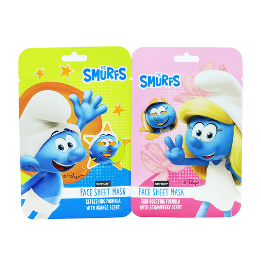 SMURFS PRINTED FACE FASK 2 ASSD (VG)
