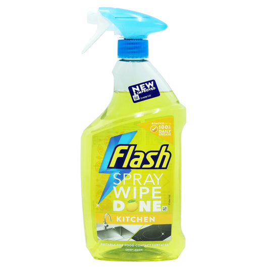 FLASH SPRAY WIPE DONE CRISP LEMON KITCHEN