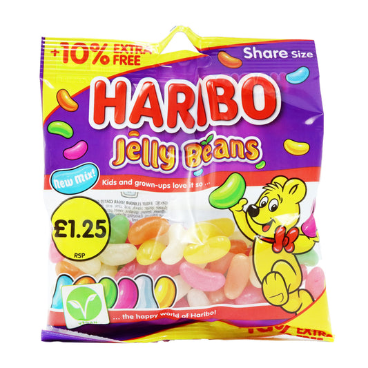 HARIBO JELLY BEANS PM £1.25 10% FREE (V) 31/07/26