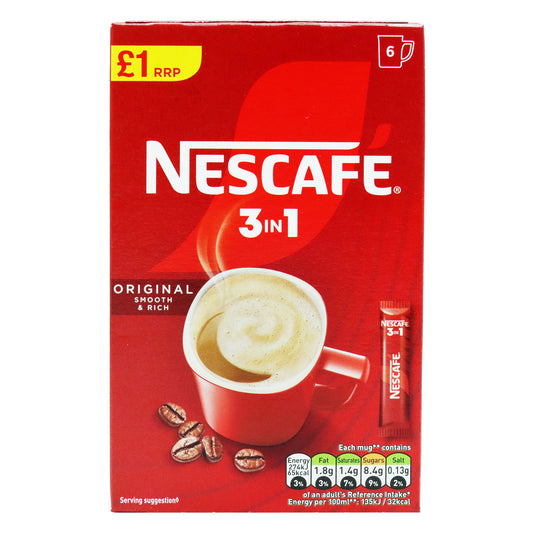 NESCAFE COFFEE 3IN1 SACHETS PM £1 (C) 31/01/26
