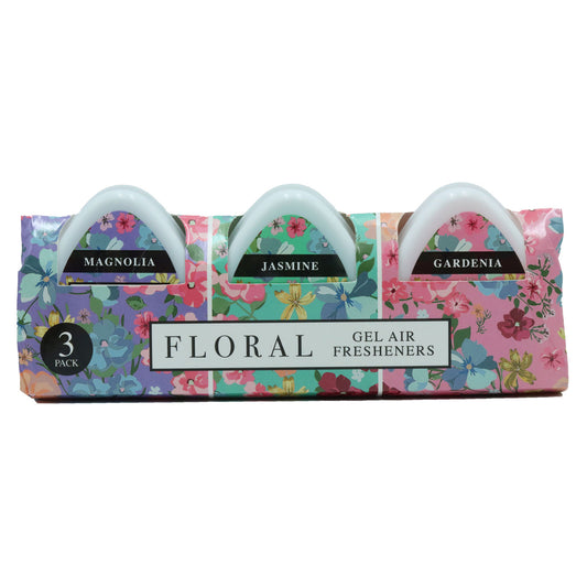 FLORAL GEL AIR FRESHENER 3 PACK(D)
