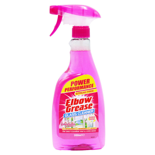 ELBOW GREASE PINK GLASS TRIGGER SPRAY 500ML