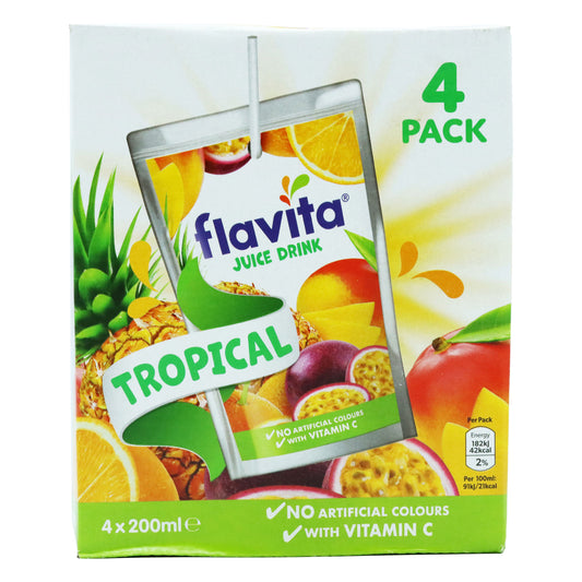 FLAVITA JUICE DRINK TROPICAL 4PK(R)  29/11/25