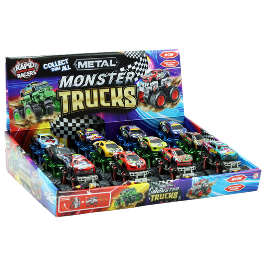 MONSTER TRUCK FRICTION STUNT METAL 9CM ASST(R)