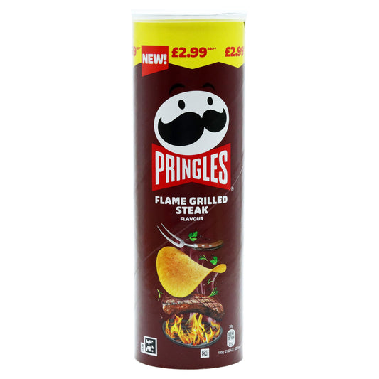PRINGLES FLAME GRILLED STEAK PM£2.99 04/07/26