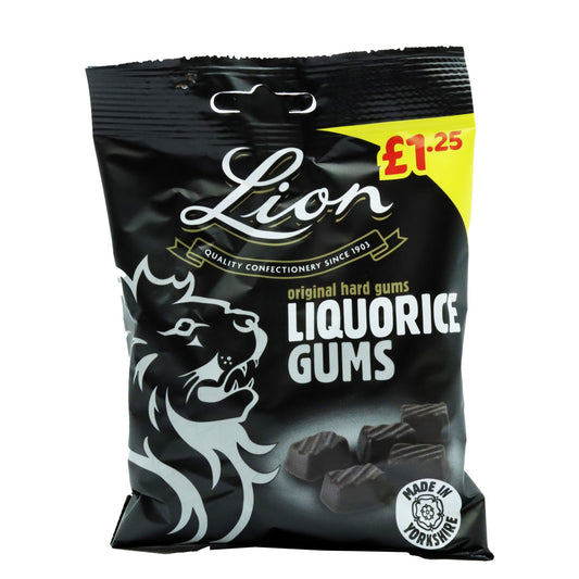 LIONS LIQUORICE GUMS  PM £1.25  31/07/26