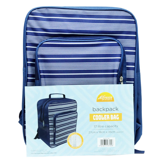 COOLER BAG BACKPACK NAUTICAL STRIPE 17L(R)