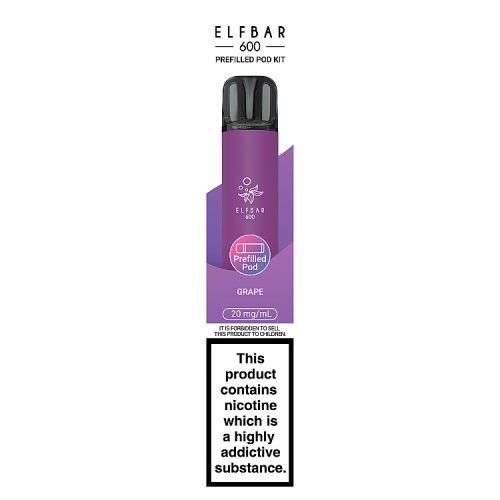 ELFBAR 600 PREFILLED POD KIT GRAPE
