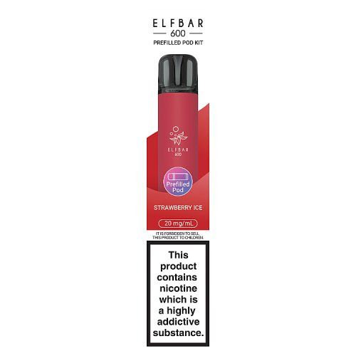 ELFBAR 600 PREFILLED POD KIT STRAWBERRY ICE