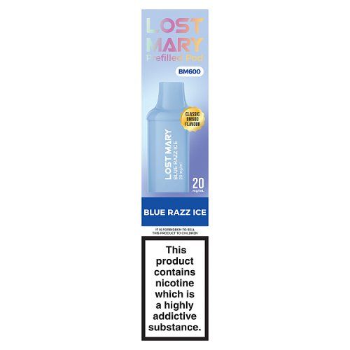 LOST MARY BM600 PREFILLED POD _ 2 BLUE RAZZ ICE